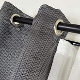 NOLVIA Curtains – Custom Zigzag Jacquard Drapes with Soft Sheen – 16 Colors